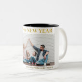シンプルモダンエレガントHappy New Year One写真 ツートーンマグカップ (正面右)