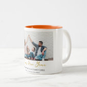 シンプルモダンエレガントHappy New Year One写真 ツートーンマグカップ (正面右)