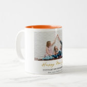 シンプルモダンエレガントHappy New Year One写真 ツートーンマグカップ (正面左)