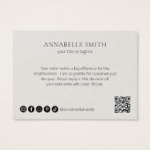 シンプルモダンエレガントNeutral Beige Order Insert (裏面)