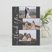 シンプルモダンエレガントScript 6結婚枚の写真 サンキューカード (スタンド正面)