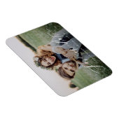 シンプルモダンエレガントscript photo save date マグネット (右側)