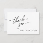 シンプルモダンカジュアルおもしろい結婚サンキューカード サンキューカード (正面)