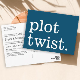 シンプルモダンカジュアル結婚延期期間 ポストカード