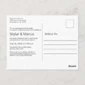 シンプルモダンカジュアル結婚延期期間 ポストカード (裏面)