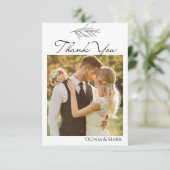 シンプルモダンカスタマイズ結婚サンキューカード サンキューカード (スタンド正面)