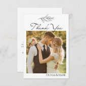 シンプルモダンカスタマイズ結婚サンキューカード サンキューカード (正面/裏面)