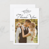 シンプルモダンカスタマイズ結婚サンキューカード サンキューカード (正面/裏面)