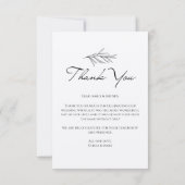 シンプルモダンカスタマイズ結婚サンキューカード サンキューカード (裏面)