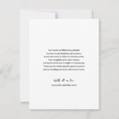 シンプルモダンカスタムベビーコラージュ サンキューカード (裏面)