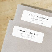 シンプルモダンカスタムミニマル差出人住所 ラベル