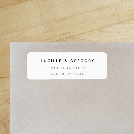 シンプルモダンカスタムミニマル差出人住所 ラベル