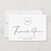 シンプルモダンカスタムロゴクーポンプロモ サンキューカード (正面)