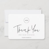 シンプルモダンカスタムロゴクーポンプロモ サンキューカード (正面)