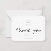 シンプルモダンカスタムロゴPromoクーポン ノートカード (正面)