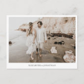 シンプルモダンカスタム写真の結婚式 インビテーションポストカード (正面)