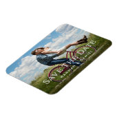 シンプルモダンカスタム写真の結婚式 マグネット (左側)