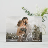 シンプルモダンカスタム写真の結婚式 招待状 (スタンド正面)