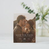 シンプルモダンカスタム写真の結婚式 案内ポストカード (スタンド正面)