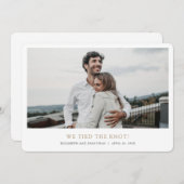 シンプルモダンカスタム写真エロペメン結婚ズAnnou 案内状 (正面/裏面)