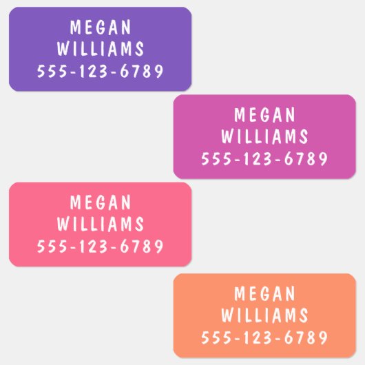 シンプルモダンカスタム名パーソナライズされた服 ラベル (グループ)