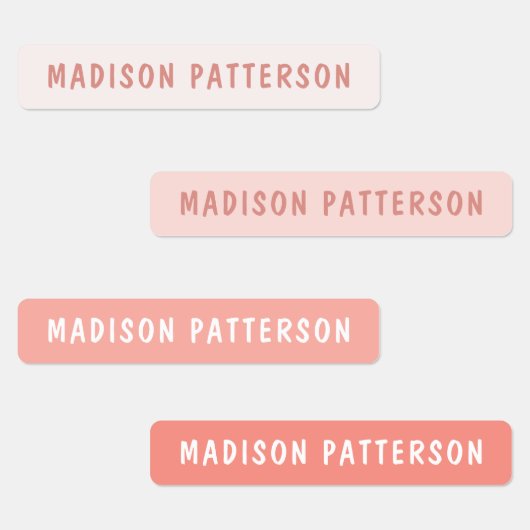 シンプルモダンカスタム名パーソナライズされた服 ラベル (グループ)