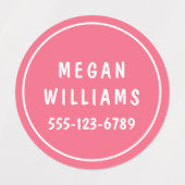 シンプルモダンカスタム名パーソナライズされた服 ラベル (デザイン1)