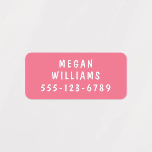 シンプルモダンカスタム名パーソナライズされた服 ラベル (デザイン1)