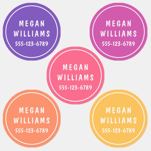 シンプルモダンカスタム名パーソナライズされた服 ラベル (グループ)