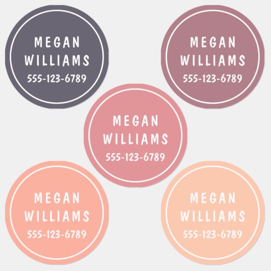 シンプルモダンカスタム名パーソナライズされた服 ラベル (グループ)