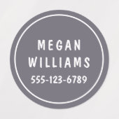 シンプルモダンカスタム名パーソナライズされた服 ラベル (デザイン1)