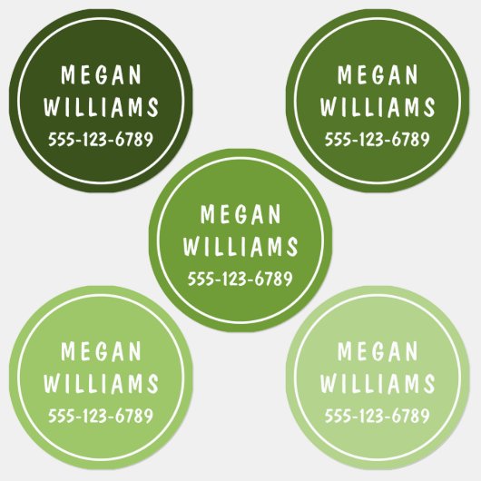 シンプルモダンカスタム名パーソナライズされた服 ラベル (グループ)