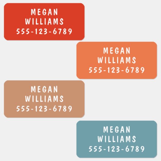 シンプルモダンカスタム名パーソナライズされた服 ラベル (グループ)