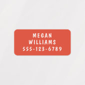 シンプルモダンカスタム名パーソナライズされた服 ラベル (デザイン1)