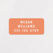 シンプルモダンカスタム名パーソナライズされた服 ラベル (デザイン2)