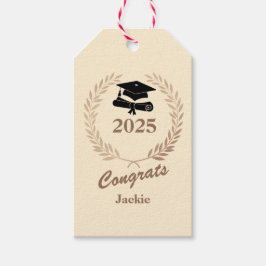 シンプルモダンカスタム年名卒業パーティー ギフトタグ