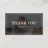 シンプルモダンカスタム結婚写真サンキューカード エンクロージャーカード (正面)