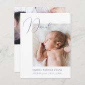 シンプルモダンカスタム誕生 案内状 (正面/裏面)