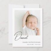 シンプルモダンカスタム誕生 案内状 (正面)