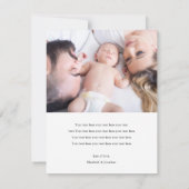 シンプルモダンカスタム誕生 案内状 (裏面)