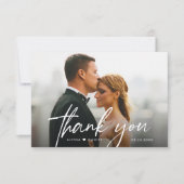 シンプルモダンカスタム2の結婚写真 サンキューカード (正面)