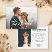 シンプルモダンカスタム2の結婚写真 サンキューカード