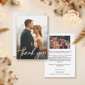 シンプルモダンカスタム2の結婚写真 サンキューカード