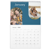 シンプルモダンカスタム26写真ファミリー2025 カレンダー (1月 2026)