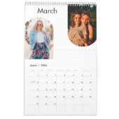 シンプルモダンカスタム26写真ファミリー2025 カレンダー (3月 2026)