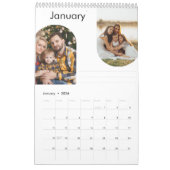 シンプルモダンカスタム26写真ファミリー2025 カレンダー (1月 2026)