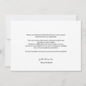 シンプルモダンカスタム3結婚の写真 サンキューカード (裏面)