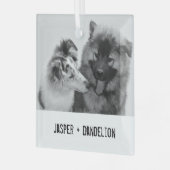 シンプルモダンカスタム ガラスオーナメント (正面左)