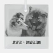 シンプルモダンカスタム ガラスオーナメント (正面)