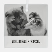 シンプルモダンカスタム ガラスオーナメント (裏面)